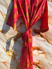 Indian flower print Kimono Robes Dressing Gown,Block Print Bridesmaid, Summer Ni
