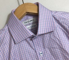 Twillory Men's Tailored Fit Non-Iron Safe Cotton Button Front Shirt 15.5 - 32/33