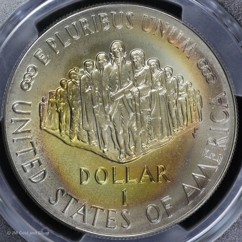1987-P $1 Constitution 200th Anniv Commem Silver Dollar PCGS MS 69 | Toning - Picture 4 of 4