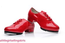 Womens Unisex Tap Dance Lace Up Men Jazz Step Dance Lace Up Clogging Shoes