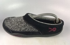 Kuru Women's Draft Black Grey Suede/ Knit Slip On Clog Sz 10.5 Medium