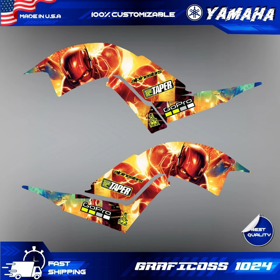 Yamaha Raptor 700 700R Kit Gráficos 2013 2014 2017 a 2025 Calcomanías Pegatinas ATV Foto 3 de 4