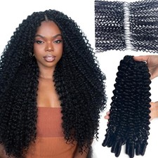 Micro Pre Looped Crochet Hair Extensions 14 Inch Curly for Braiding Twist 1 Pack
