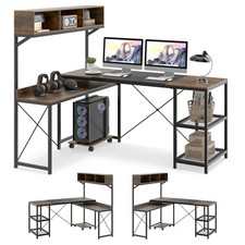 L-Shaped Desk Reversible Corner Computer Desk Large Gaming Table Workstation