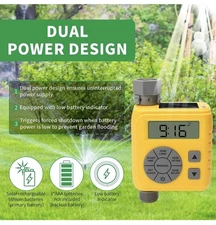Irrigation Sprinkler Water Timer Programmable for Garden Hose Solar/Battery