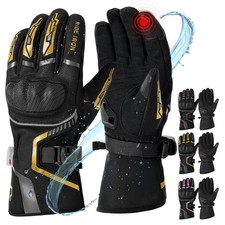Winter Motorcycle Gloves for Men Women Waterproof Warm Cold Weather Riding ...