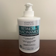 ADVANCED CLINICALS  RETINOL  NIACINAMIDE Anti-Aging FACE BODY  CREAM 444ml