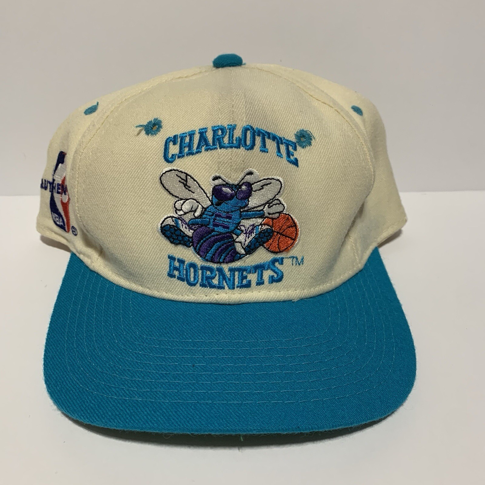 Vintage Charlotte Hornets Cap Hat Adult White Size 71/4 Sports Specialties Men’s