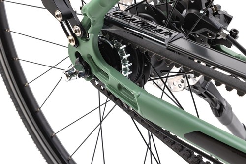 28 Zoll Alu Fahrrad Gates Riemenantrieb Shimano 7 Gang Nexus Scheibenbremse grün - Bild 10 von 12