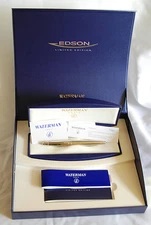 Waterman Edson Fountain Pen Sterling Silver Limited Edition  Fine Pt New In Box
