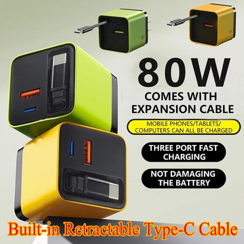 3 In 1 GaN Charger Scalable 80w Max Fast Charger Module With Type C & USB Ports - 第 1/16 張圖片