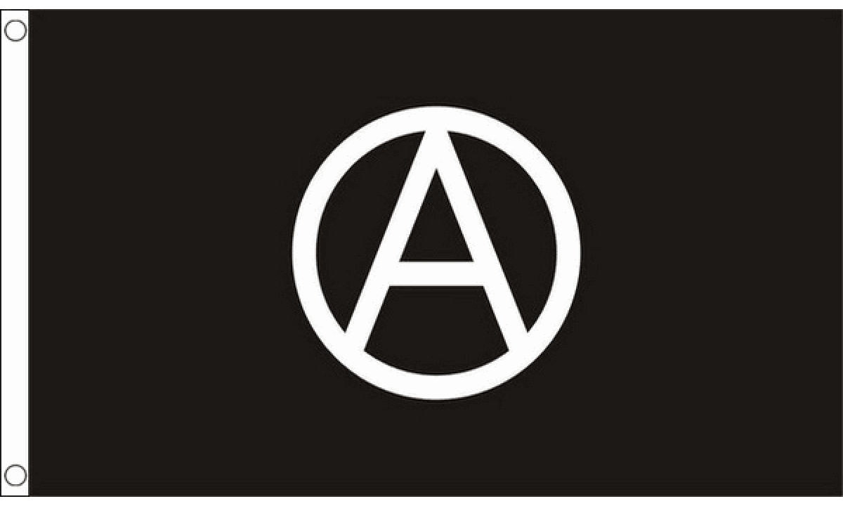 PringCor Anarchist-Flagge – 90 X 150 Cm, Rot/schwarz | Polyester, Doppelt Genäht, Mit Metallösen Für Fahnenmast