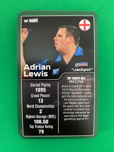 Darts Greats Top Trumps Pick Your Own Sports Trump Trading Card Rookie RC 2024 - Picture 10 of 31
