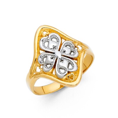 Ausgefallener Ring Gold 14 Karat Bicolor Gold
