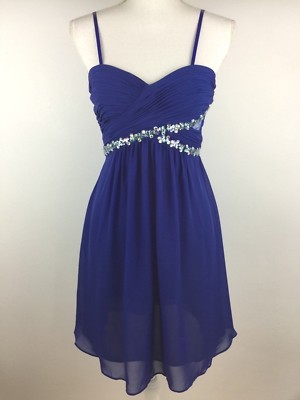hailey logan by adrianna papell blue dress Hailey Logan by Adrianna Papell Women's Blue Dress Size S