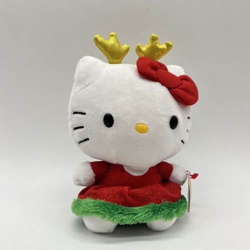 Ty Beanie Baby Hello Kitty Holiday Christmas Baby Beanies Sanrio 2014 6'' New
