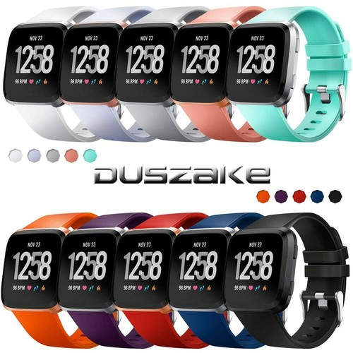 Replacement Silicone Sports Wrist Strap For Fitbit Versa/Versa 2/Lite Watch Band - Picture 1 of 46