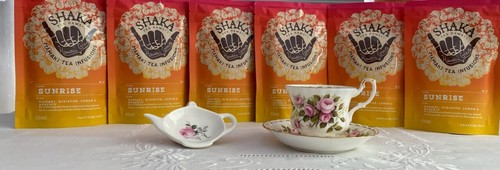 Lot of 6 Shaka Tea Hawaii Mamaki/Hibiscus/Lemon/Rosehip Sunrise Herbal Tea - 第 1/4 張圖片