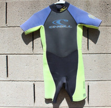 O'Neill wetsuit kid Sz 7 med 8 Hammer black blue short sleeve 124 OFFER surfer