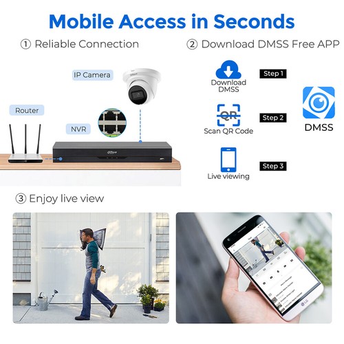 Dahua Wizsense 8MP Starlight Security IP Camera IPC-HDW2841TM-S Eyeball MIC Lot - Picture 22 of 24
