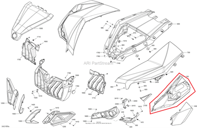 Can-Am 2013-2016 Maverick 1000 Maverick Max 1000 Black Rh Cover Front Fender 705006567 New Oem