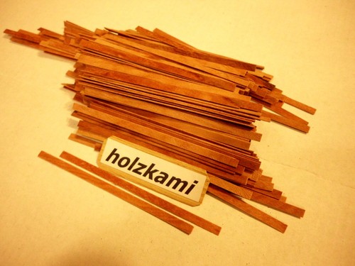 Tineo Holzleisten. 60mm x 3mm x 0.6mm L/B/H. 250 Leisten = 1Stk. - Picture 2 of 2
