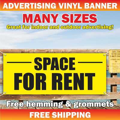 SPACE FOR RENT Advertising Banner Vinyl Mesh Sign Flag Leasing Realtor Office