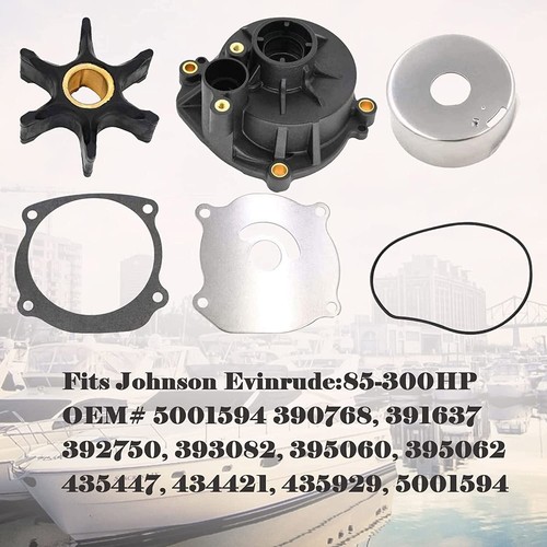 Kit de bomba de agua 5001594 para motores fueraborda Johnson Evinrude V4 V6 V8 85-300 hp - Imagen 16 de 18
