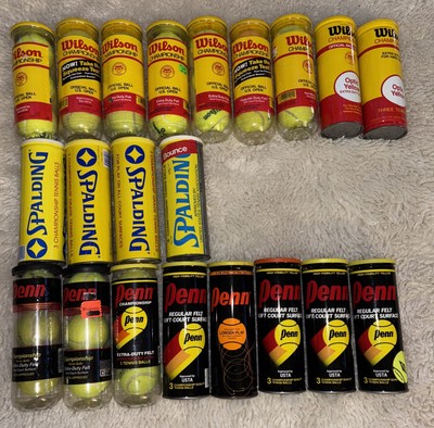 21 Vintage Tennis Ball Cans Penn Wilson Spalding Metal & Plastic Containers