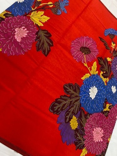 African Print Red wine 6 Yards 100% Cotton Fabric Red, Wine or Blue - Picture 4 of 15
