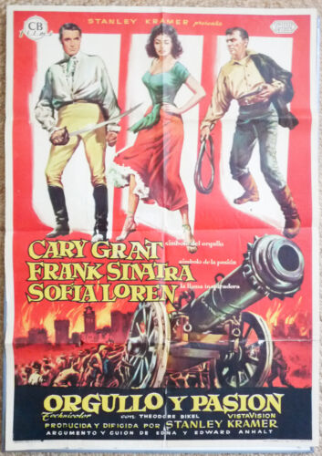 SOPHIA LOREN PRIDE AND THE PASSION Spanish movie poster 1-sheet 1961 CARY GRANT - Bild 1 von 10