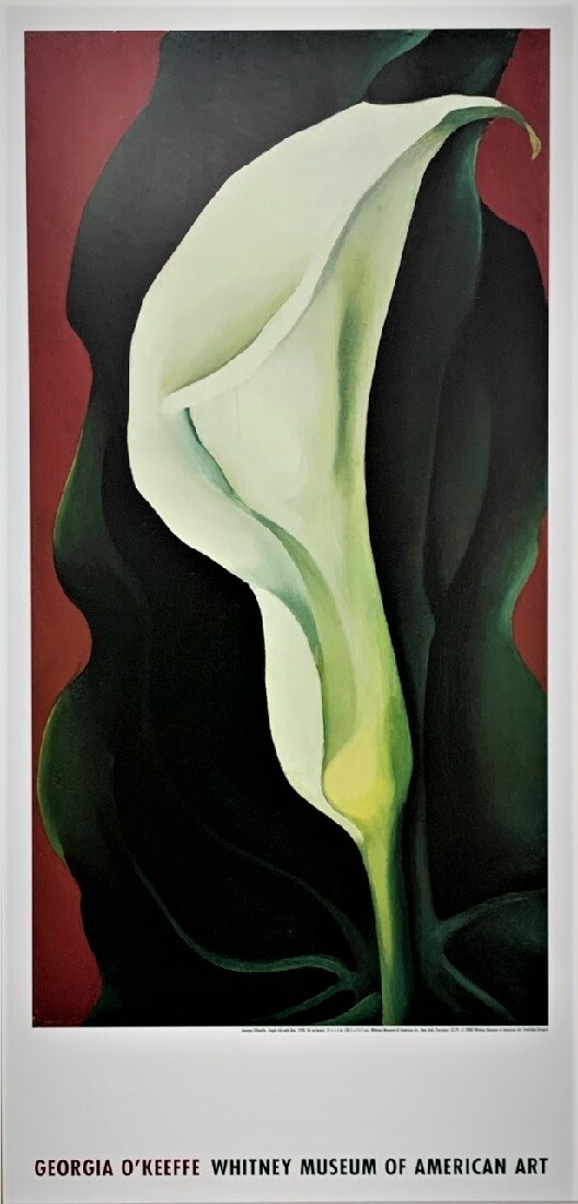 Vintage Georgia O’Keeffe Single Lily with Red Art Print Vintage Georgia O’Keeffe Single Lily with Red Art Print