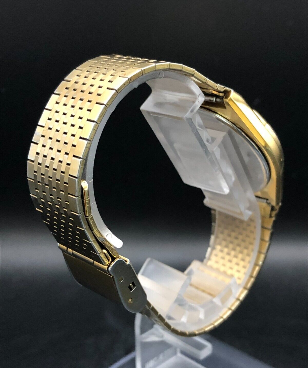 SEIKO WATCH MAJESTA ANTIMAGNETIC QUARTZ 9533-6000 GOLD DAY