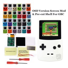Multi Colors Shell w/OSD Version IPS Backlight LCD Mod Kit For GBC -White Lens