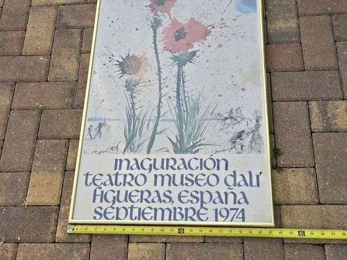 1974 Salvador Dali "Inaguracion Teatro Museo Dali" Figueras, Spain FRAMED POSTER - Picture 8 of 14