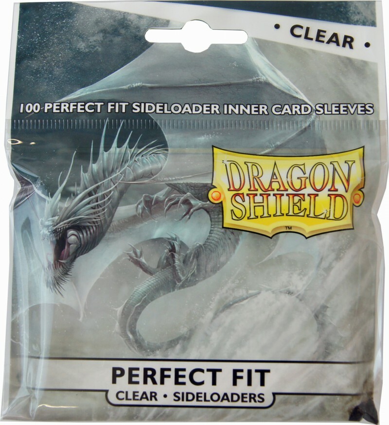 100 Dragon Shield Standard Perfect Fit Sleeves Clear/Clear SIDELOADING