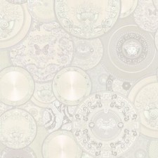 Versace Les Etoiles De la Mer Dish Wallpaper White & Silver 34901-4 - 10m x 70cm