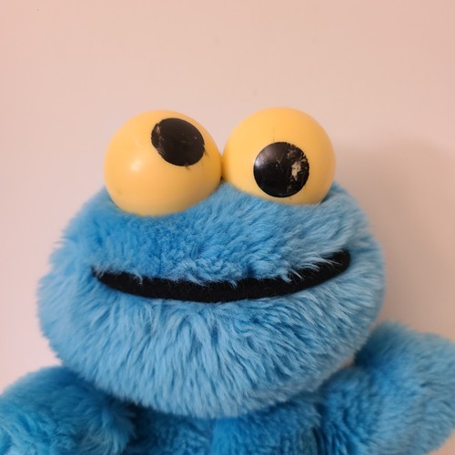 Hasbro Softies Cookie Monster 12" peluche occhi a sonaglio vintage 1983 Sesame Street - Foto 2 di 5