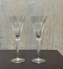 Pair of Waterford Crystal Millennium Collection Vintage 2000 Toasting Flutes