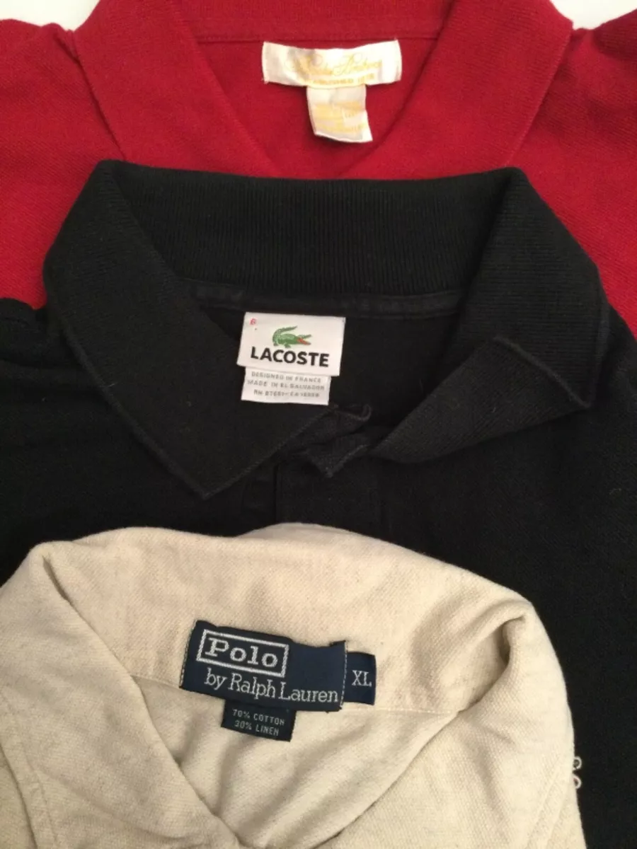 Lacoste Ralph Lauren Brooks Brothers Size XL Mens Lot Polo