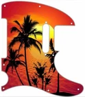 Telecaster Pickguard Graphic Custom fit Fender 8 hole Tele Guitar Beach 3
