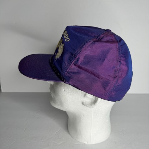 KC Vintage Iridescent Purple Colorado Mountains & Eagle Baseball Cap Adjustable - Picture 3 of 10