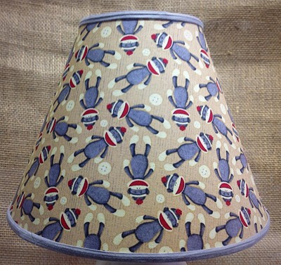 Sock Monkey Lampshade Handmade Lamp Shade