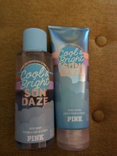 VICTORIA SECRET PINK COOL AND BRIGHT SUN DAZE body spray MIST N LOTION SET