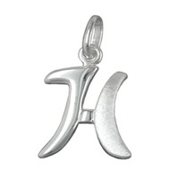 AnhäNger SilberanhäNger Buchstabe H Aus Echtem 925 Silber Unisex