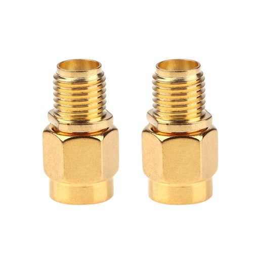 2pcs Koaxial RF-Adapter-Stecker-SMA Buchse auf RP-SMA männlich 50 ohm - Photo 6/9