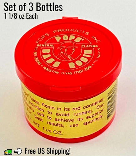 Pops' Bass Rosin 1-1/8 oz Set of 3