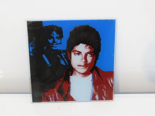 Vintage Carnival/Fair/Game/Prize 6" Glass Mirror Michael Jackson Music