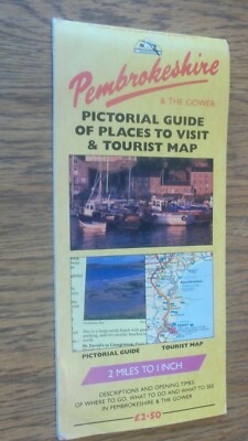 pembrokeshire & the gower map pictorial guide 1995 