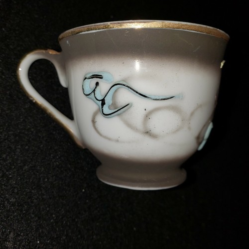 Tazza da tè e piattino Moriage Dragonware nero grigio oro Emerson Giappone occupato - Foto 2 di 12